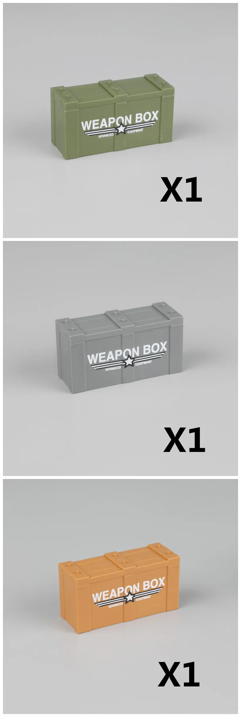1Green1Gray1Brown Военный комплект для ухода за оружием строительные блоки WW2 город армейские фигурки в сборе SWAT Box кирпич MOC Аксессуары Детская Подарочная игрушка C134 - Цвет: 1Green1Gray1Brown