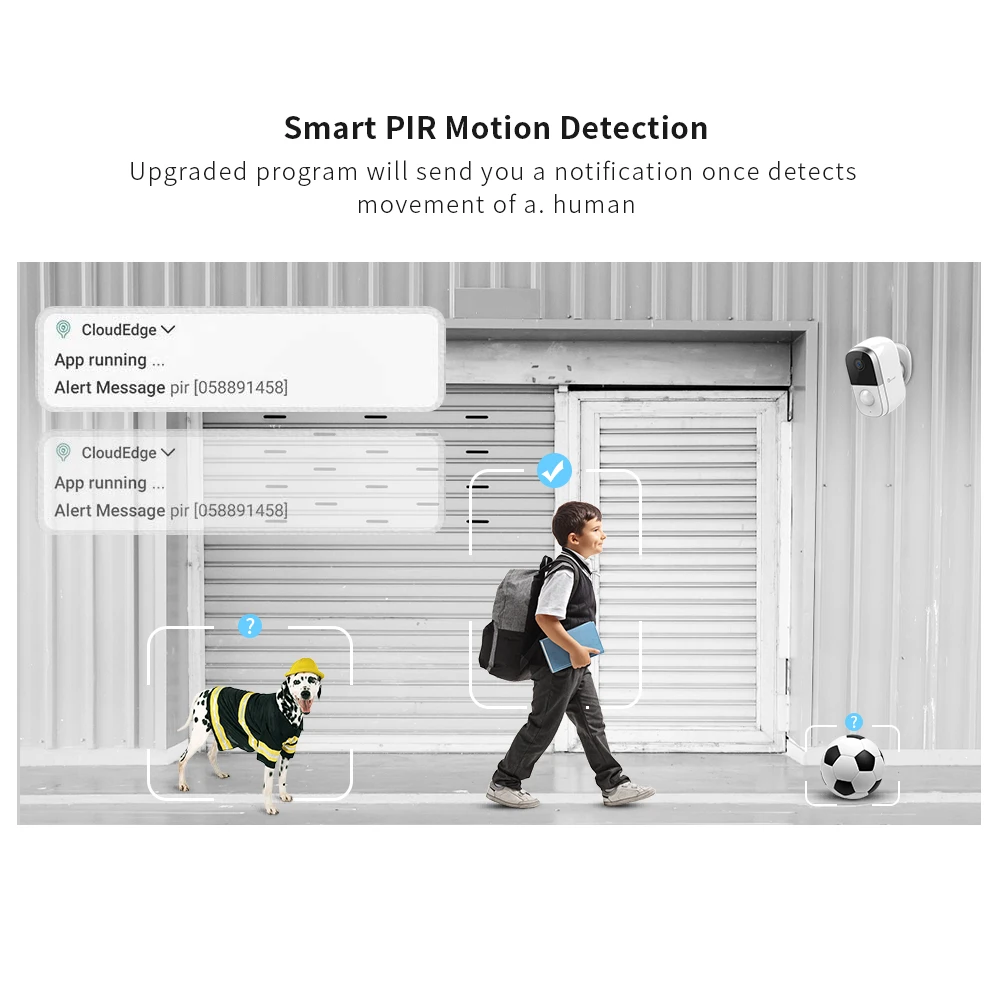 Беспроводная домашняя камера безопасности 1080P с аккумулятором HD для