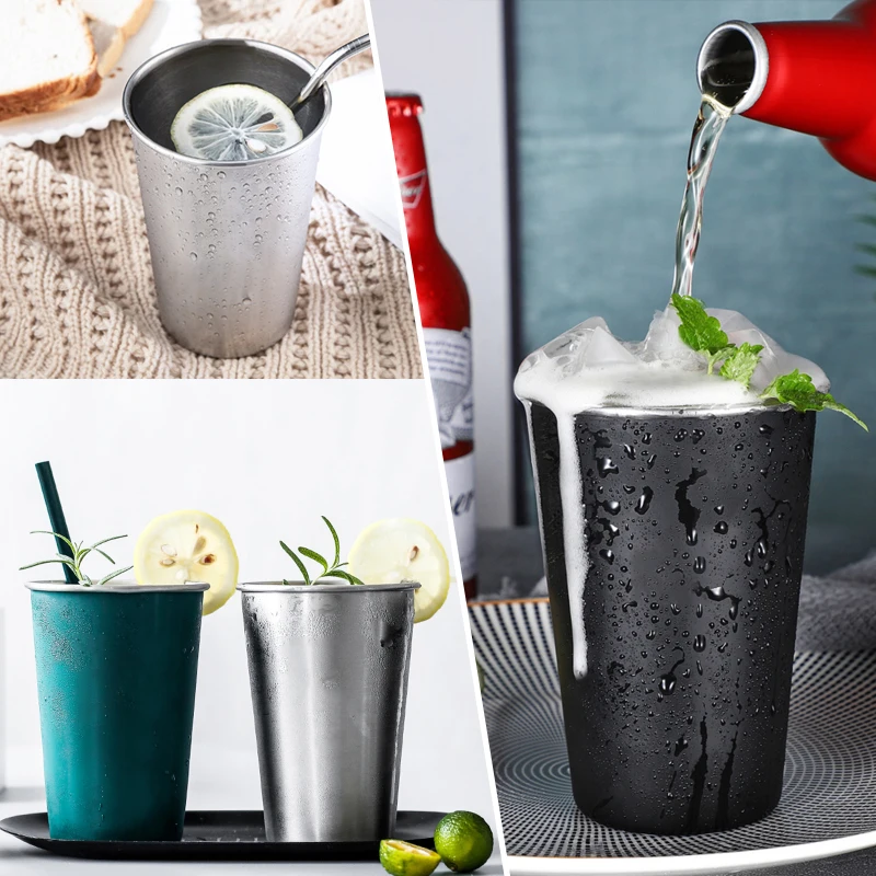 

AUPORO 304 Stainless Steel Beer Outdoor Portable Car Cup Home Cold Drink Juice Cup