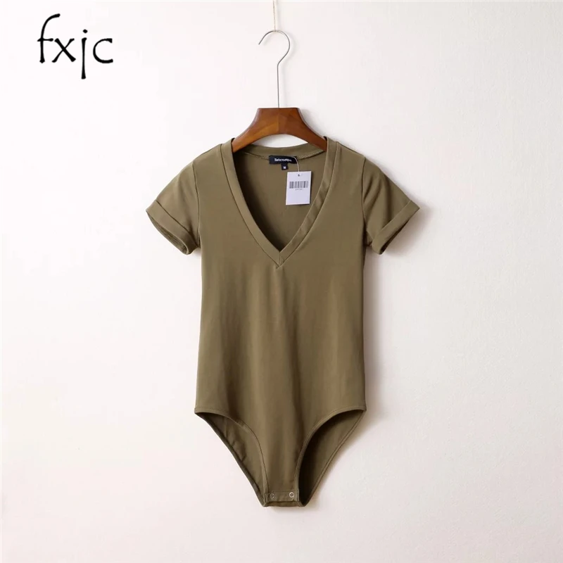 2021 summer stretch self-cultivation V-neck short-sleeved T-shirt female half-sleeved jumpsuit bottoming shirt ZR183 |