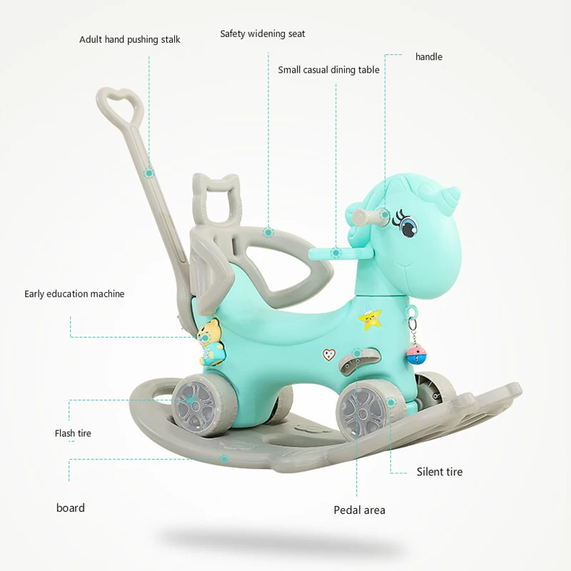 cheval a bascule bebe licorne