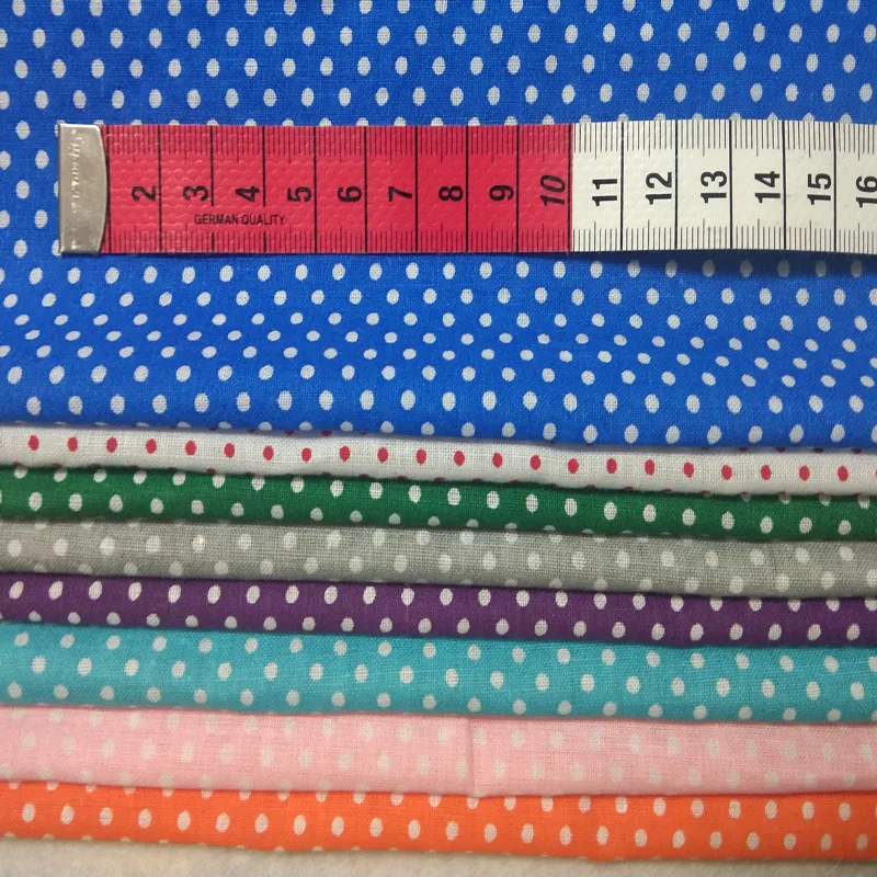 New Arrival! Colorful 8 Colors Polka Dot Printed 100% Cotton Fabric 24x22cm fabric Bundle quilting tilda for DIY sewing | Дом и сад