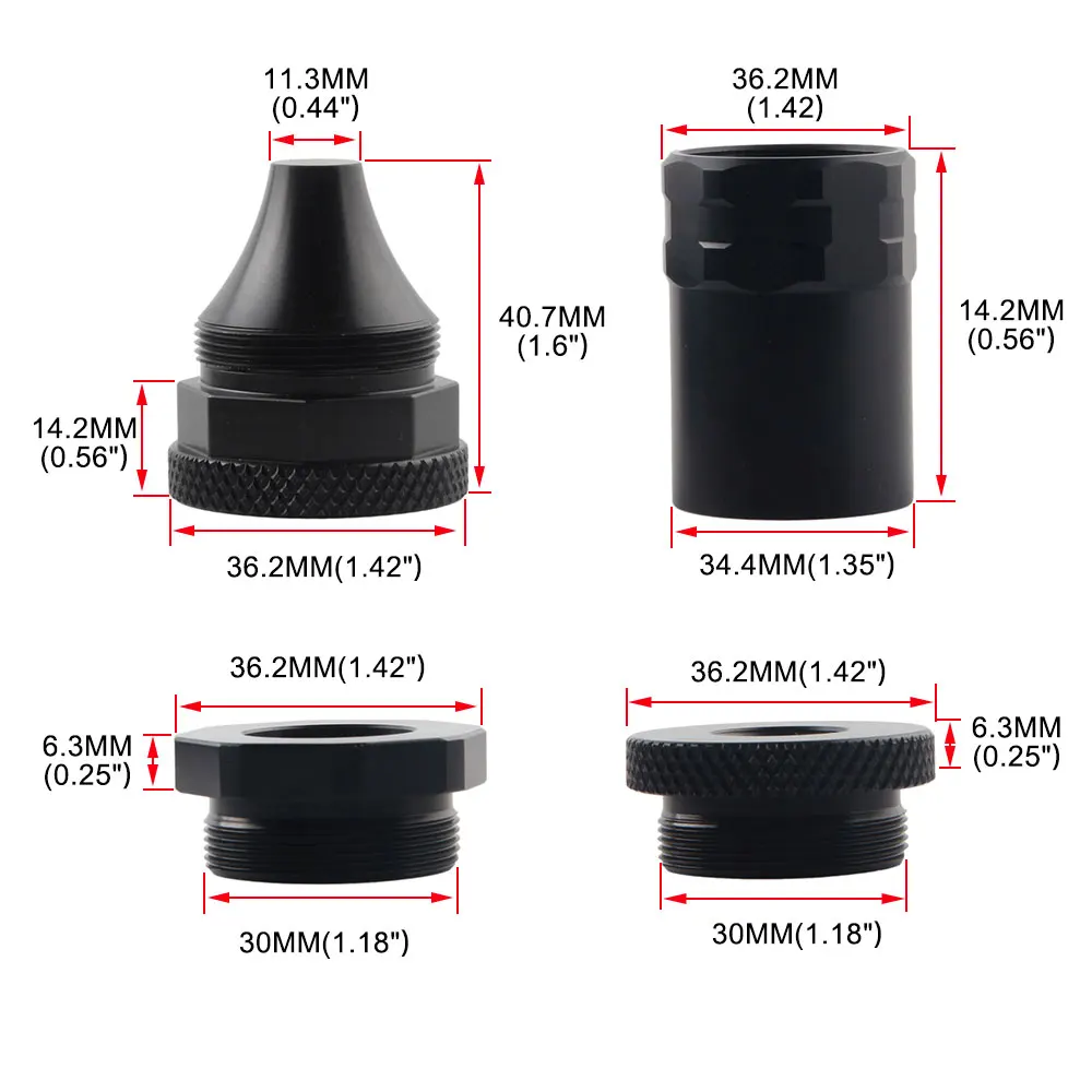 

6.8 or 10 inch L 1.4 inch OD Aluminium Modular Solvent Trap Fuel Filter 1-3/16x24 baffles cups 5/8x24 and 1/2x28 end cap booster