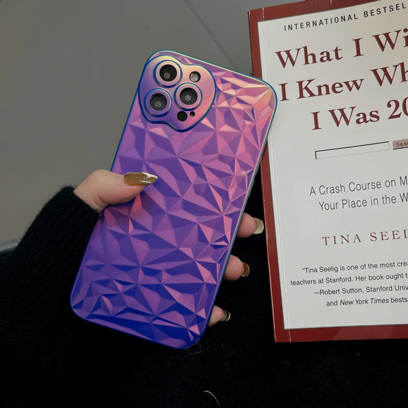

3D Luxury Bling Glitter Laser Diamond Texture Phone Case For iPhone 11 Cover For iPhone 11 12 13 Pro Max Soft Silicone Cover