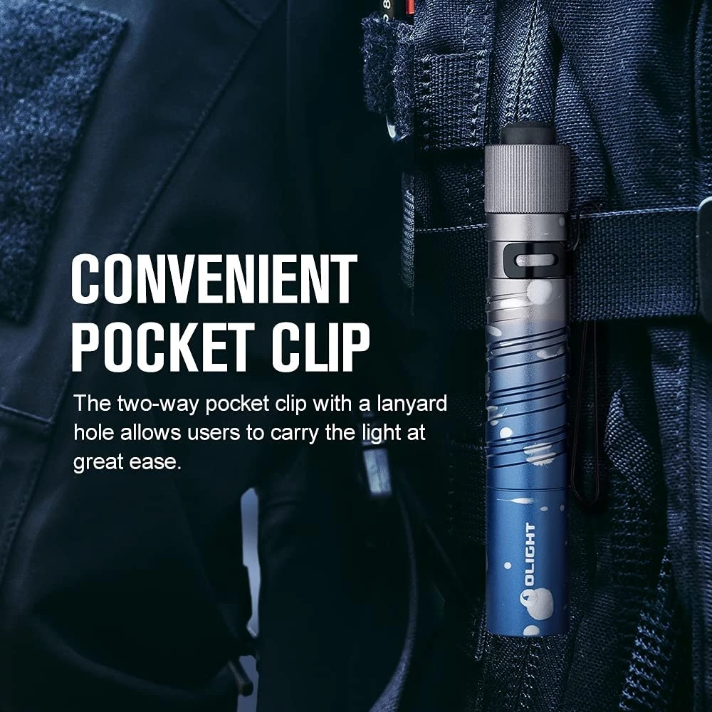 

Olight i3T Mini Keychain Flashlight 180Lumens With AAA Battery Small And Mighty Unique Style Highlight For Outdoor Camping