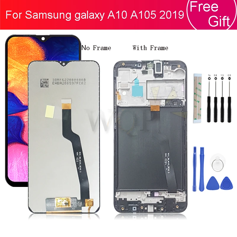 Для samsung galaxy A10 lcd дигитайзер A105/DS A105F A105FD A105M дисплей сенсорный экран с рамкой дигитайзер для samsung A10 lcd