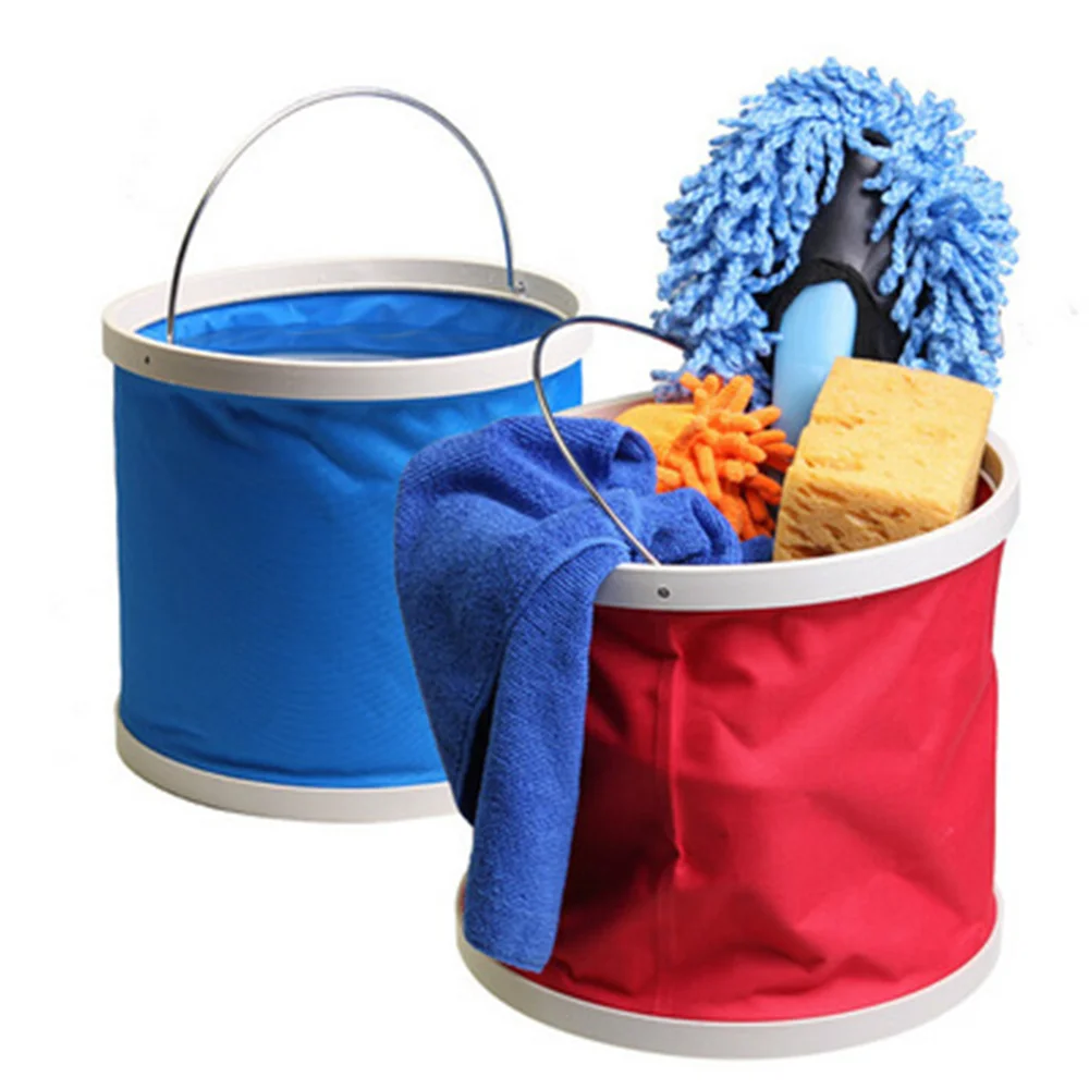 

Car folding bucket washing car storage car multifunctional retractable bucket 11L outdoor fishing bucket