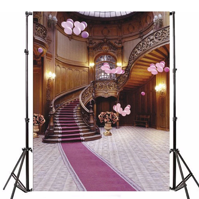 

DIY 5X7FT Indoor Staircase Carpet Vinyl Photography Backdrop Photo Background Prop
