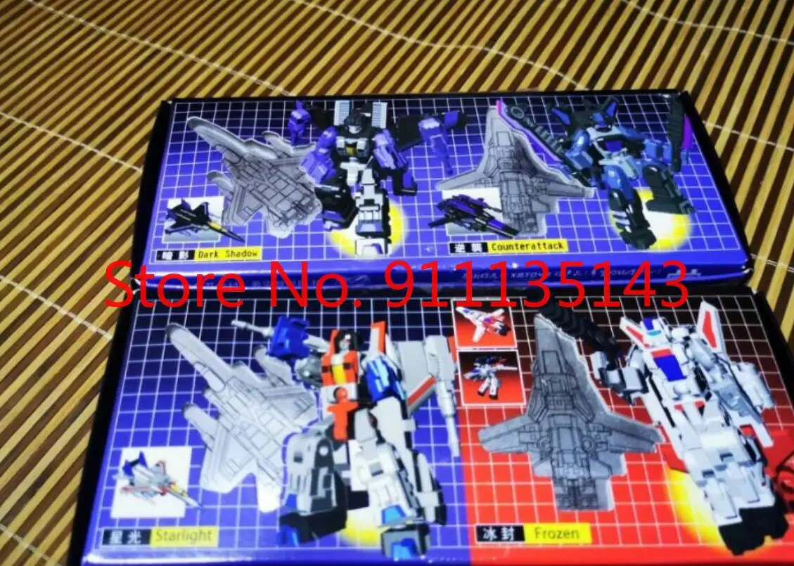 

x2toys XT013 XT014 Skyfire Starscream Skywarp Attack 4pcs A set G1 Transformation Action Figure Robot Deformed Toy