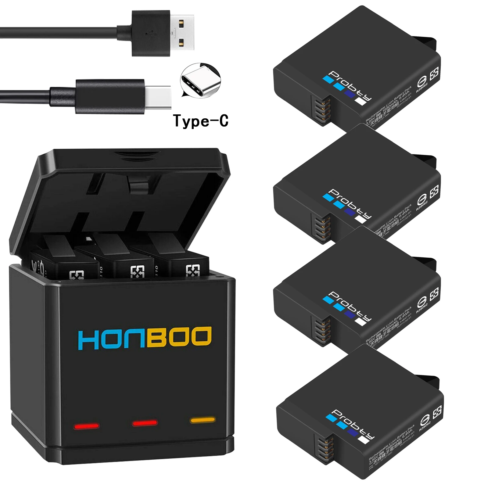 Аккумулятор и тройное зарядное устройство для камеры GoPro Hero 7 hero 6 5 black |