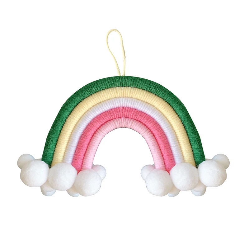 

Nordic Home Decoration Rainbow Handmade Weaving Ornament Kid Room Wall Hanging Decor