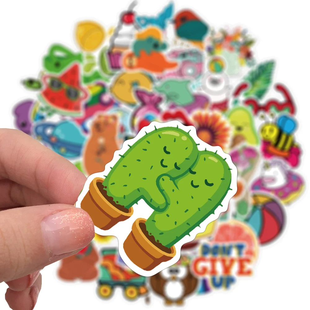 

50/100Pcs New Small Fresh Graffiti Sticker For Luggage Laptop Helmet Motorcycle Guitar Customized Craft Supplies Waterproof