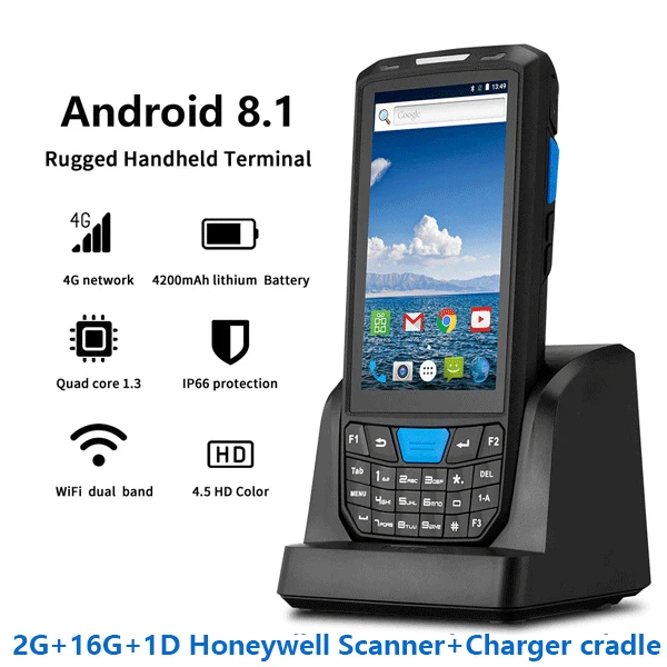 ISSYZONEPOS 4G Портативный КПК Android 7,0 POS терминал сенсорный экран 2D сканер штрих-кода беспроводной Wi-Fi Bluetooth gps считыватель штрих-кодов - Цвет: 1D honeywell