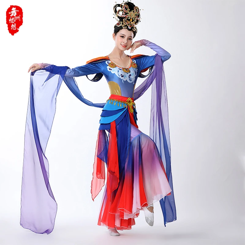 Китайские традиционные костюмы Hanfu классические танцевальные костюмы Шелковый путь lute сценические костюмы Chang's fly to the moon