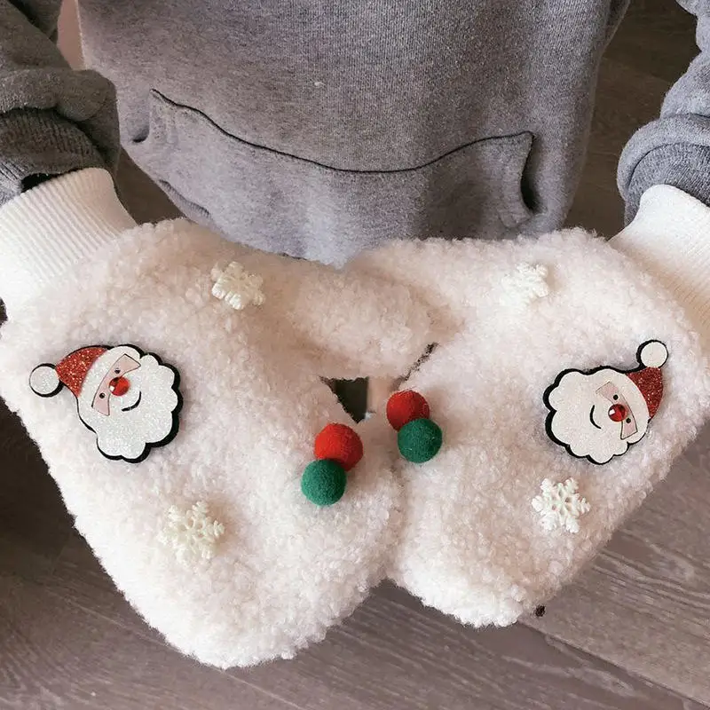 

Wecute 2020 New Christmas Snowflake Kids Warm Gloves for Boy Girl Winnter Versatile Kids Baby Gloves Christmas Gift for Kids