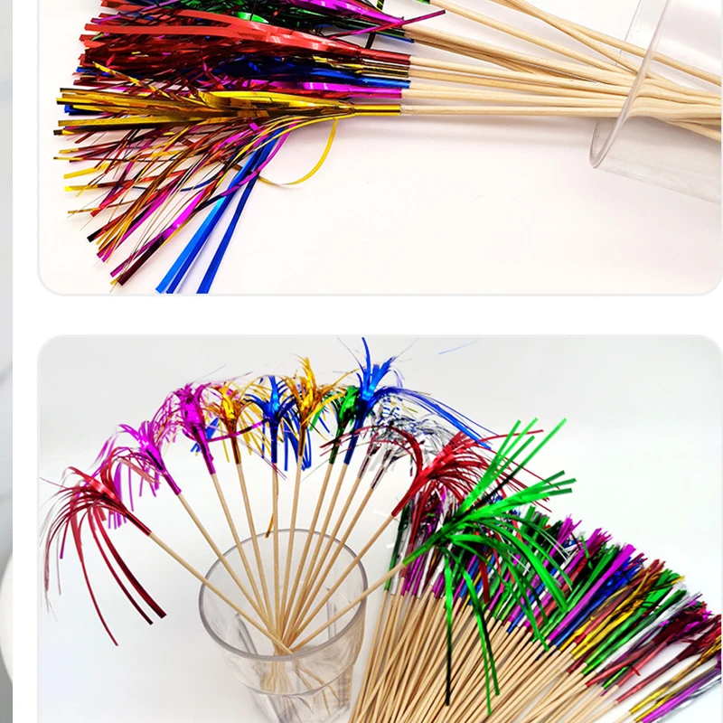 100 шт. Коктейльные фейерверки палочки для напитков украшение свадебвечерние