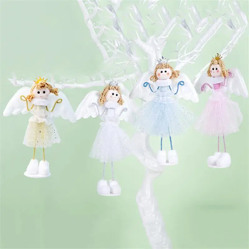 

1Pcs Lovely Angel Girl Doll Christmas Tree Pendants Christmas Ornaments Gifts New Year 2022 Party Decor Home Decoration