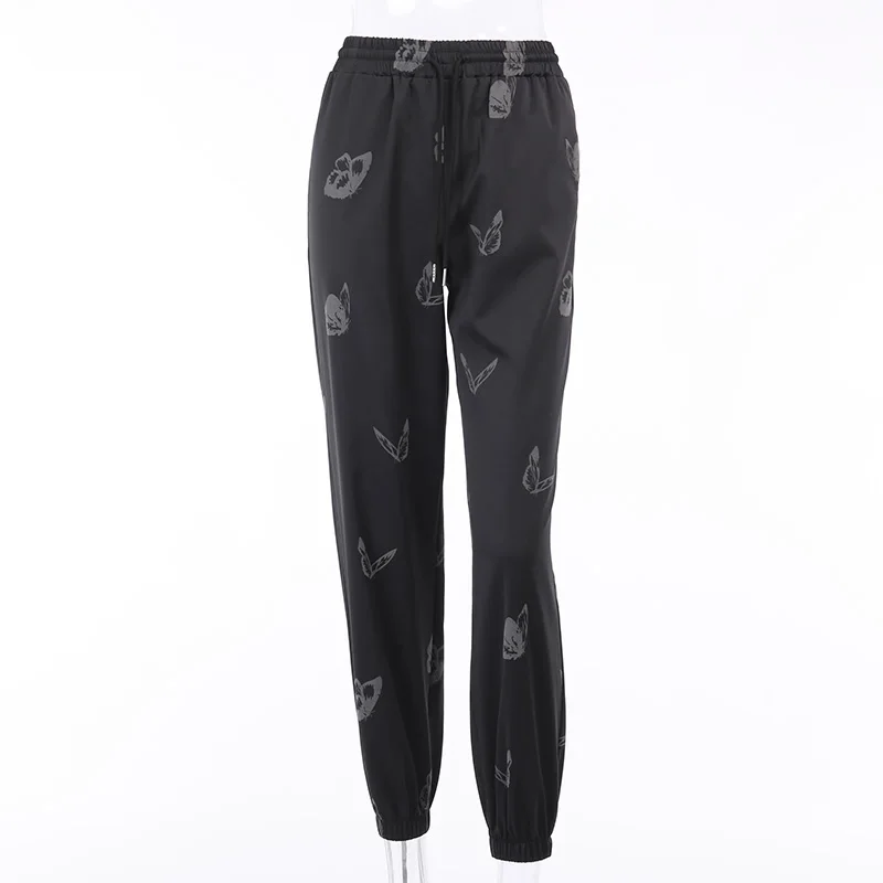 

SEASONS Butterfly Reflective Women Sweatpants High Waist Loose 2020 Summer Clothes Gothic Harem Pants Jogger Trousers ASPA80788