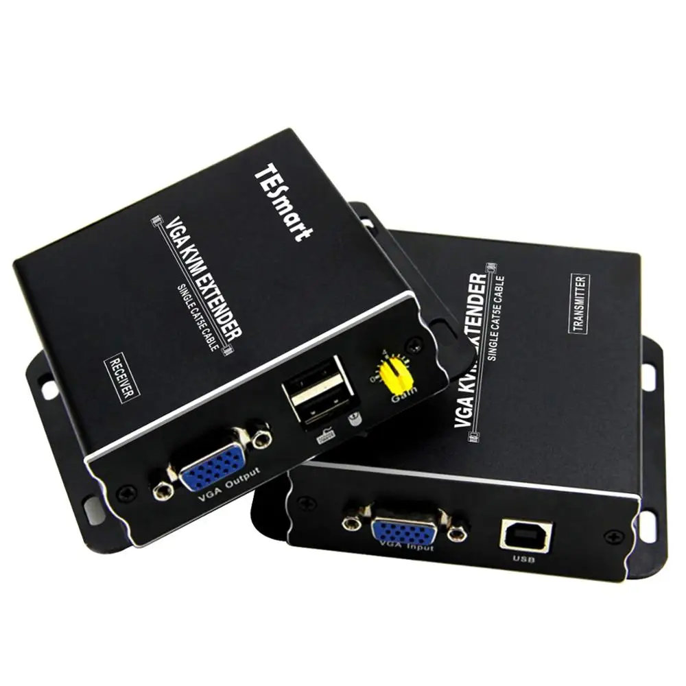 VGA KVM Extender Over CAT5 via UTP FTP Up to 984ft Long Range (1 TX+1 RX) | Компьютеры и офис