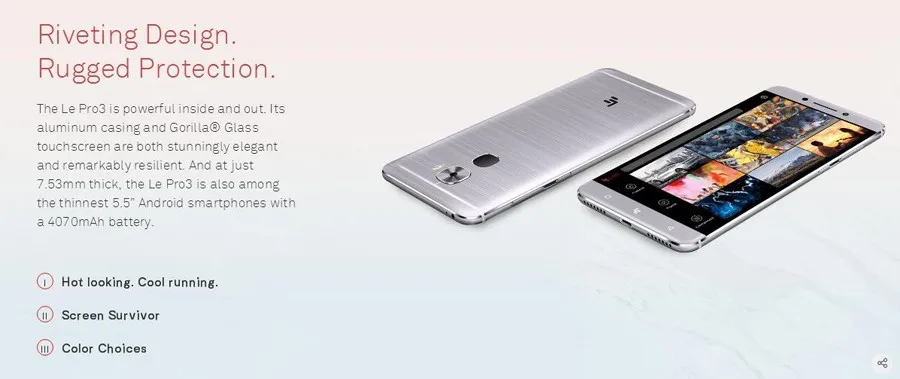 Letv LeEco Le Max 2X820/Le Pro 3X720/X722 Android 6,0 4G LTE Смартфон быстрая зарядка Touch ID Поддержка Google playstore