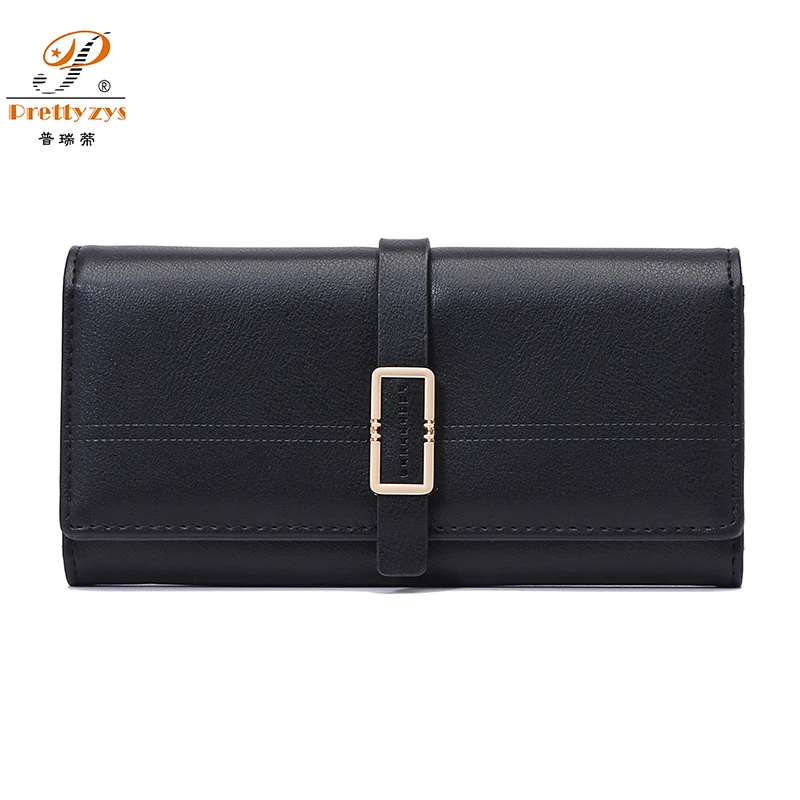 

Prettyzys Women Fashion PU Leather Trifold Large Capacity Card Holder Ladies Purse Female Wallets Long Clutch Carteras