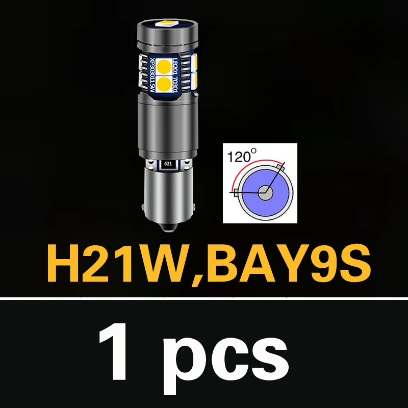 H21W BAY9S 1 шт. W16W T15 BA15S P21W H21W BAY9S Canbus светодиодный Фары заднего хода лампы для Volvo S60L XC90 C70 V40 V50 V60 XC60 S40 S60 S80 XC70 V70 - Испускаемый цвет: H21W BAY9S