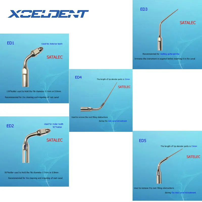 5 шт./компл. набор стоматологических ультразвуковых Эндодонтических