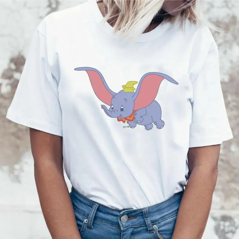 Харадзюку Дамбо футболка женская уличная Повседневная с графическим рисунком