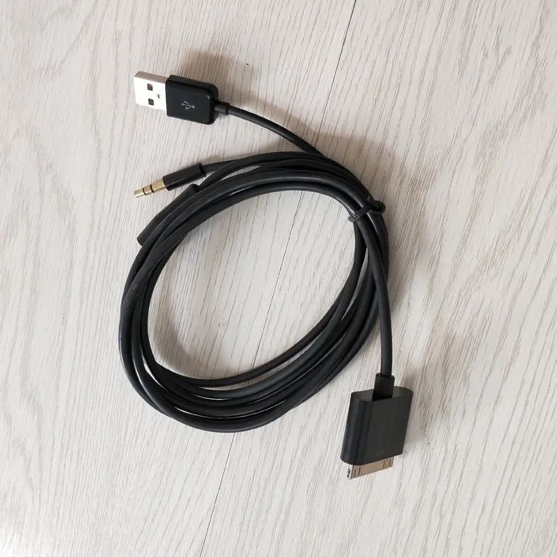 Кабель зарядки USB 30 pin длиной 1,5 м с AUX 3,5 мм для Apple iPhone 4 4s iPod iPad 2 3, адаптер для зарядки и передачи данных.