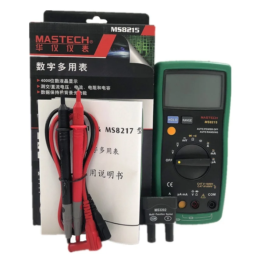 Цифровой Мультиметр MASTECH MS8215 измеритель перегрузки и силы тока DC/AC с