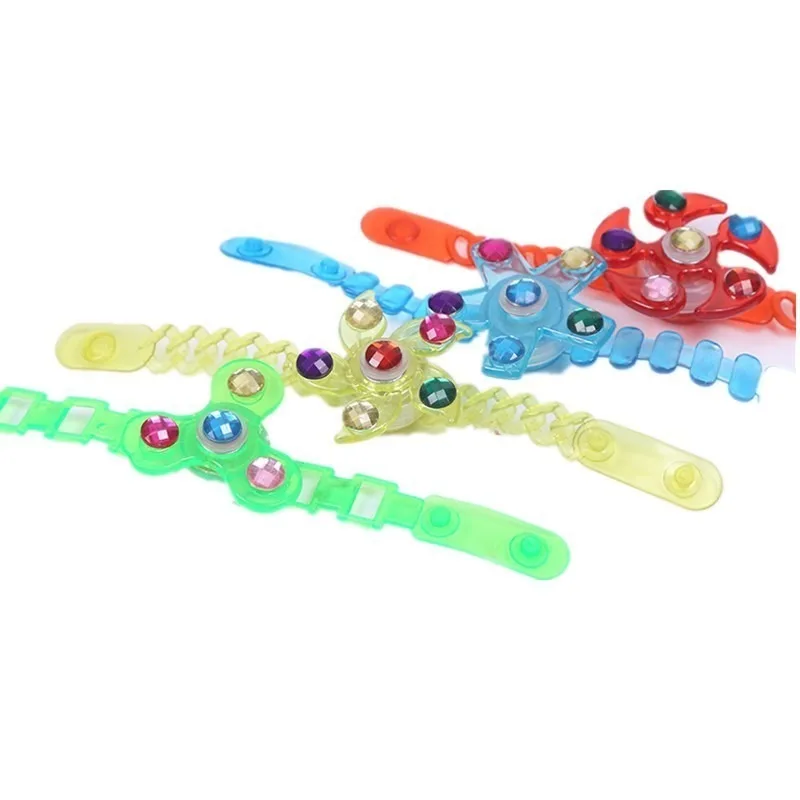 

Children's Luminous Wrist Band Manual Rotating Soft Flash Gyro Bracelet for Kids LED Cartoon Lights Glow In The Dark Toys