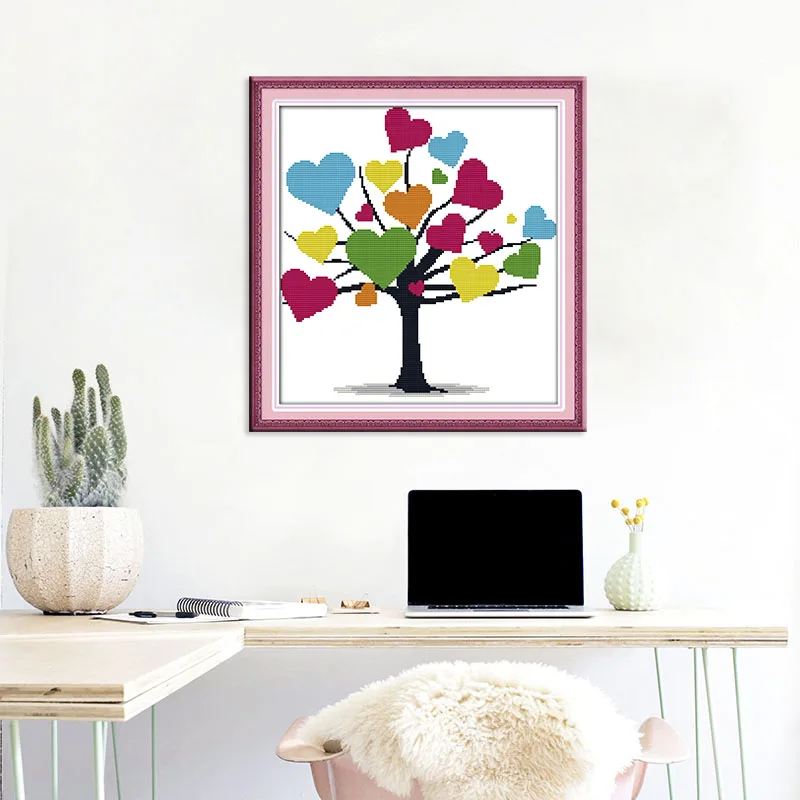 Набор для вышивки цветное дерево Joy Sunday 11 и 14 карат | Дом сад