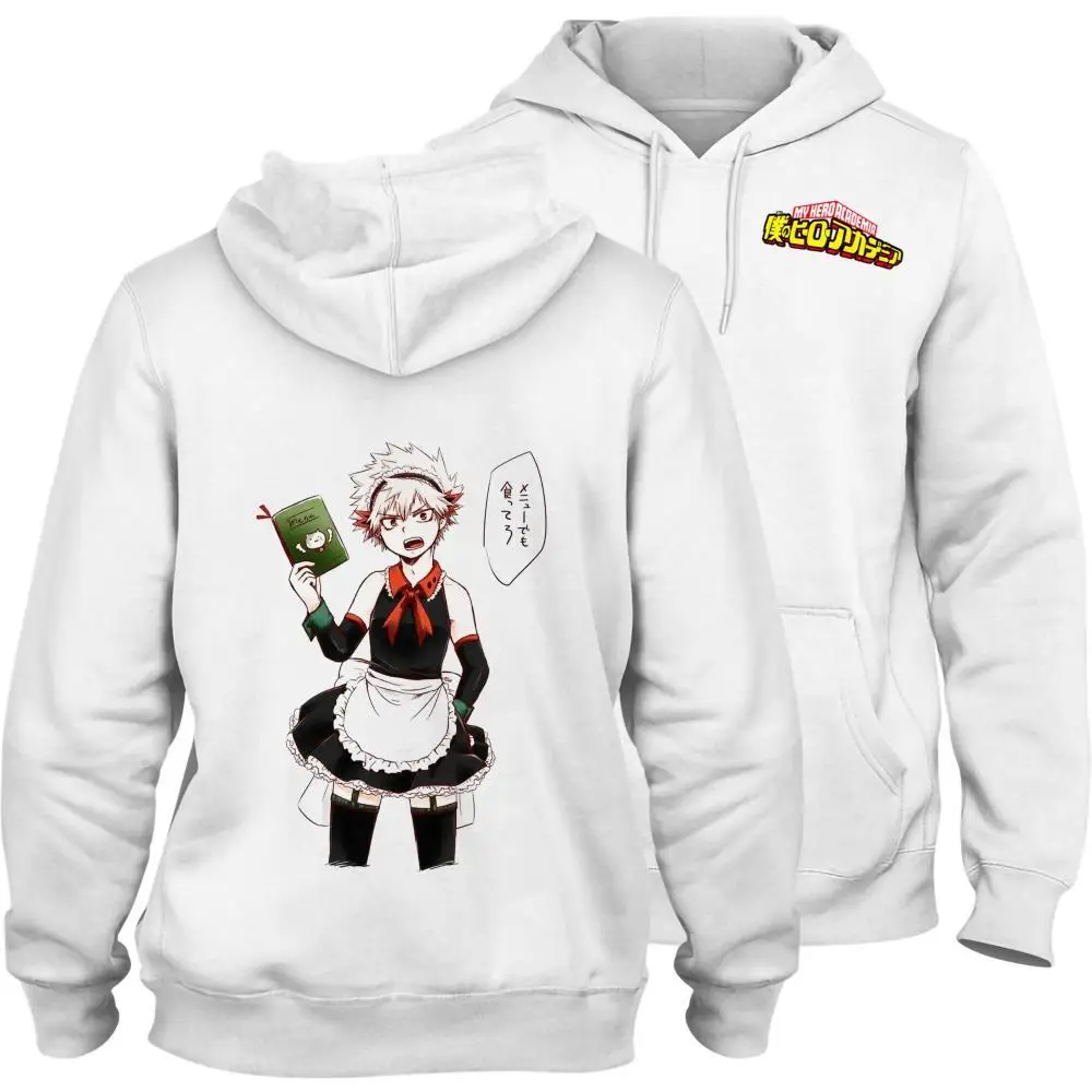 

Модный хлопковый свитшот с капюшоном с принтом героев мультфильмов моя геройская академия, с карманом-кенгуру, Повседневный пуловер для по...