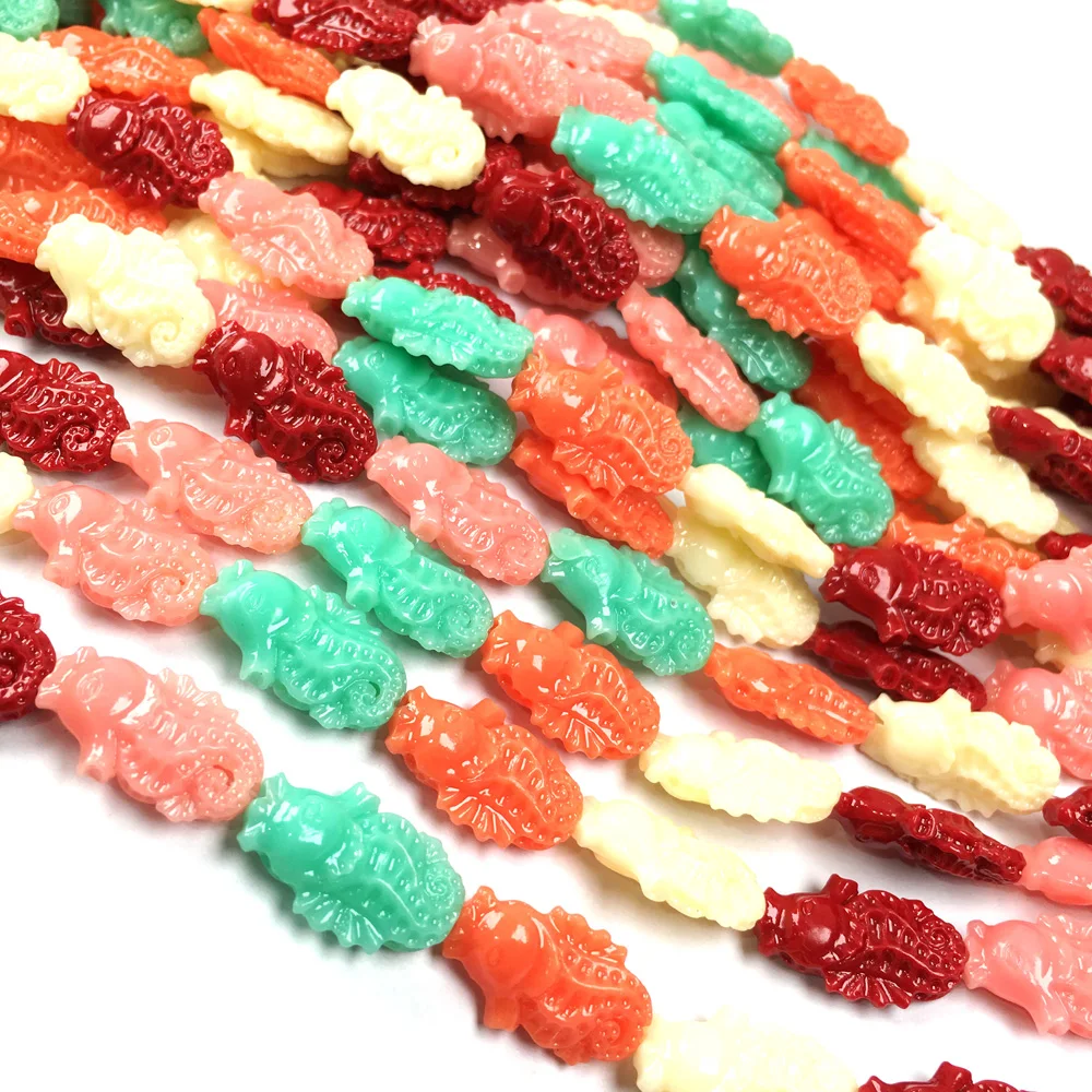 Синтетический коралл Бисероплетение резной рыбы Дырокол в форме свободные