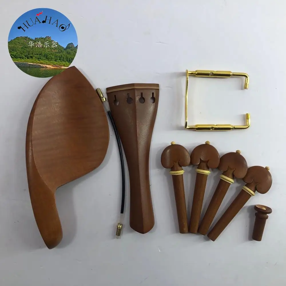 

4/4 violin string shaft 4 pieces of high grade jujube wood violin string buckle