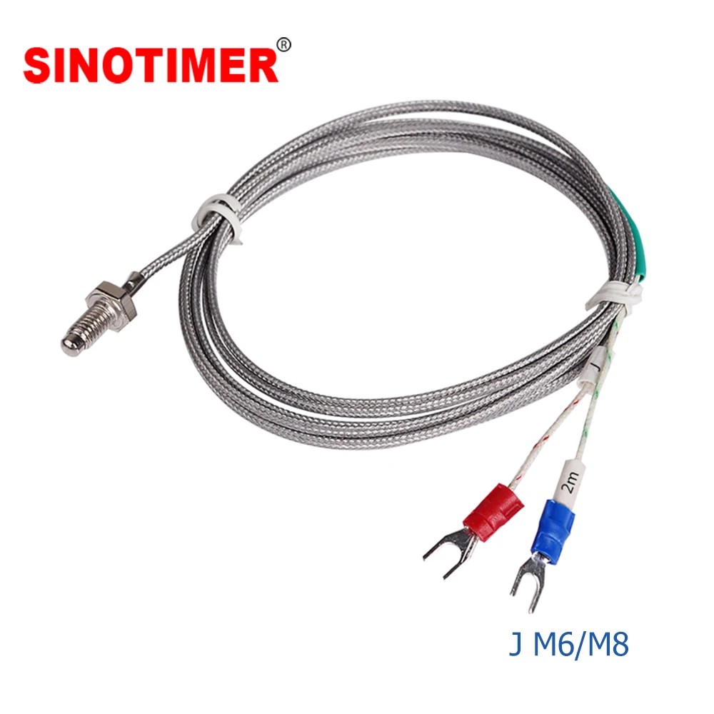 Термопара с винтовым зондом типа M6/M8 высокотемпературный датчик проводным