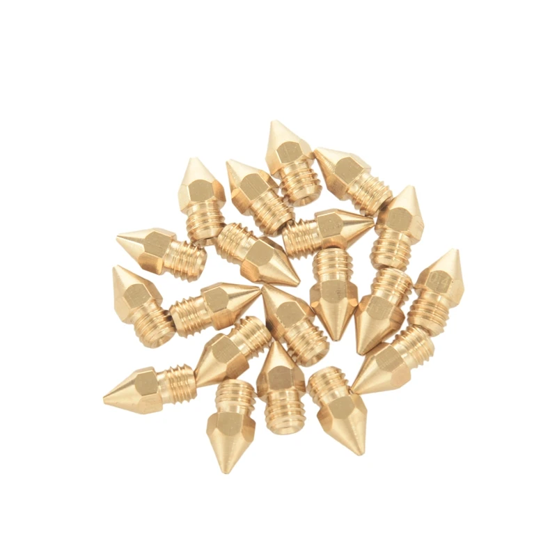 

20 PCS 3D Printer Nozzle 0.4mm MK8 Extruder Head for Creality Cr10