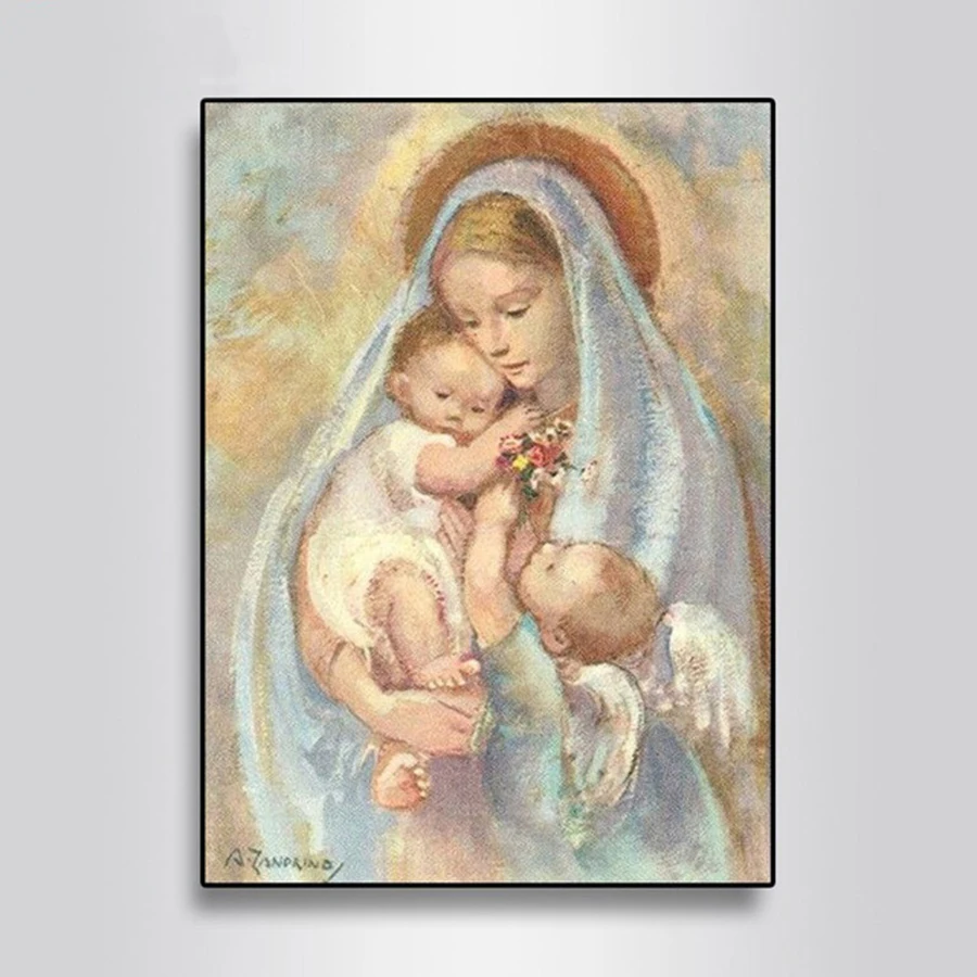 Новая Алмазная картина Дева Мария дети христианская религия Иисус Христа
