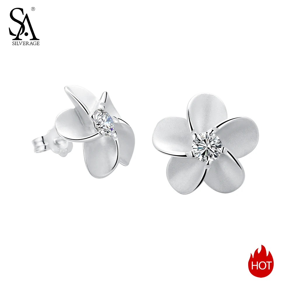 Женские серьги из серебра 925 пробы с цирконием|Серьги-гвоздики| |