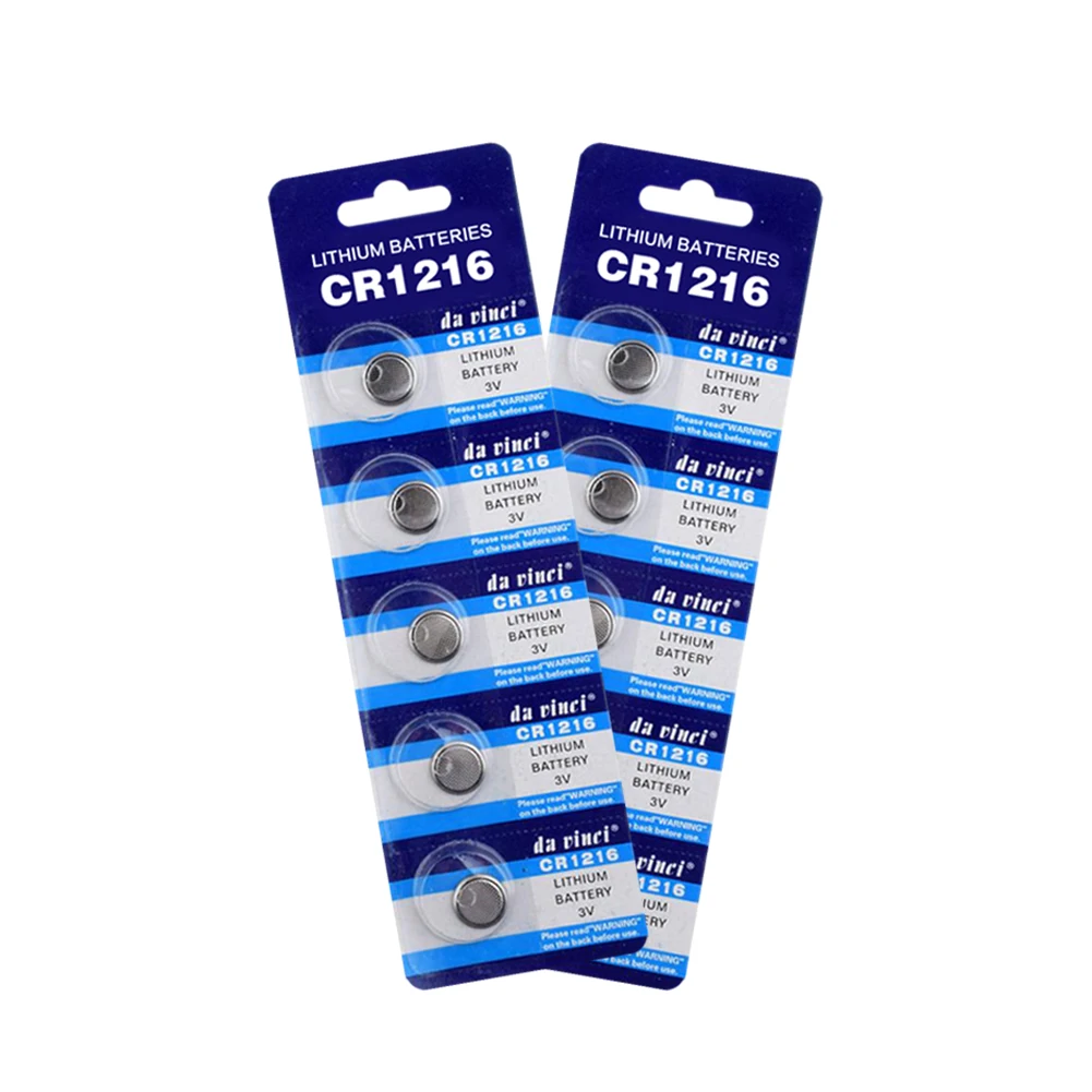 YCDC 10pcs ECR1216 CR1216 DL1216 BR1216 LM1216 5034LC 1216 Button Coin Cell Battery Cr1216 cr1216 Lithium Disposable Batteries |