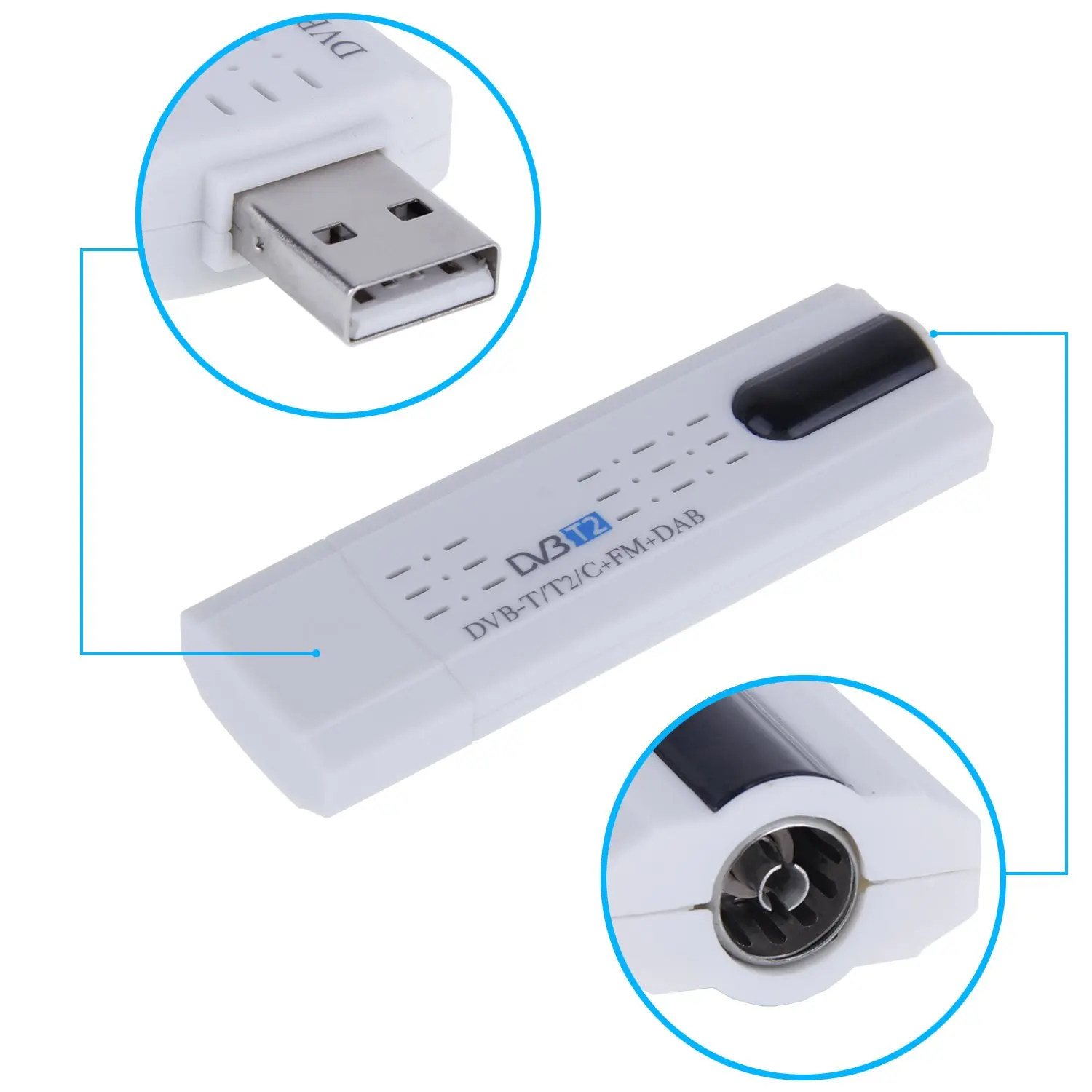 USB ТВ-тюнер DVB T2 DVB-T/C FM DAB с антенной пульт дистанционного управления HD 1080P MPEG-2 MPEG-4