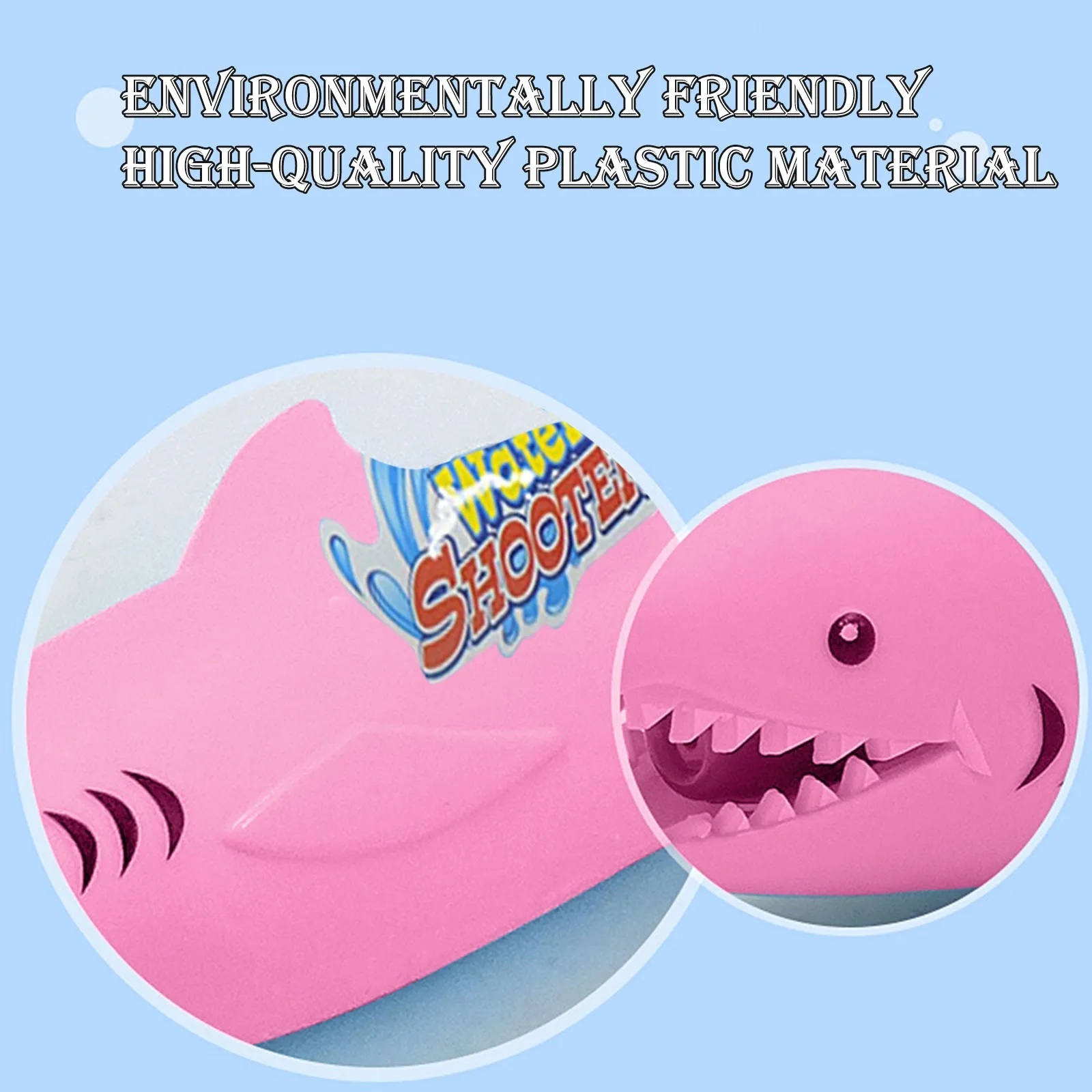 

Sharks Shape Water Gun Toys Cartoon Kawaii Educational Children's Beach Toy Parent-child Toy Outdoor