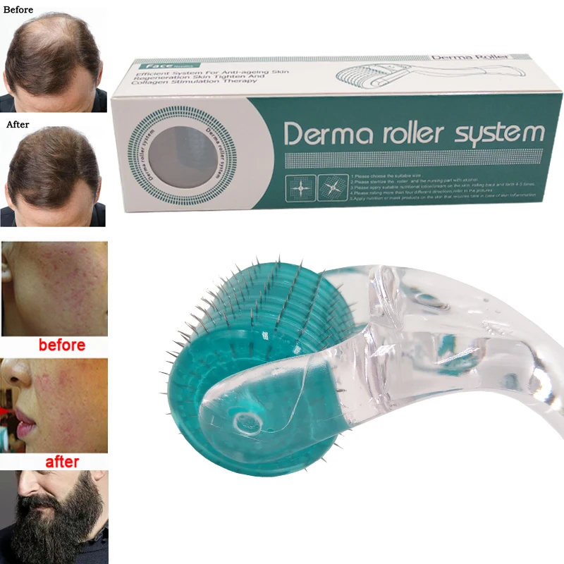 Мезороллер 192 настоящая игла Dermaroller для ухода за кожей лица Derma Roller для бороды, роста волос и шрамов от угревой сыпи MTS Microneedling Мезотерапия