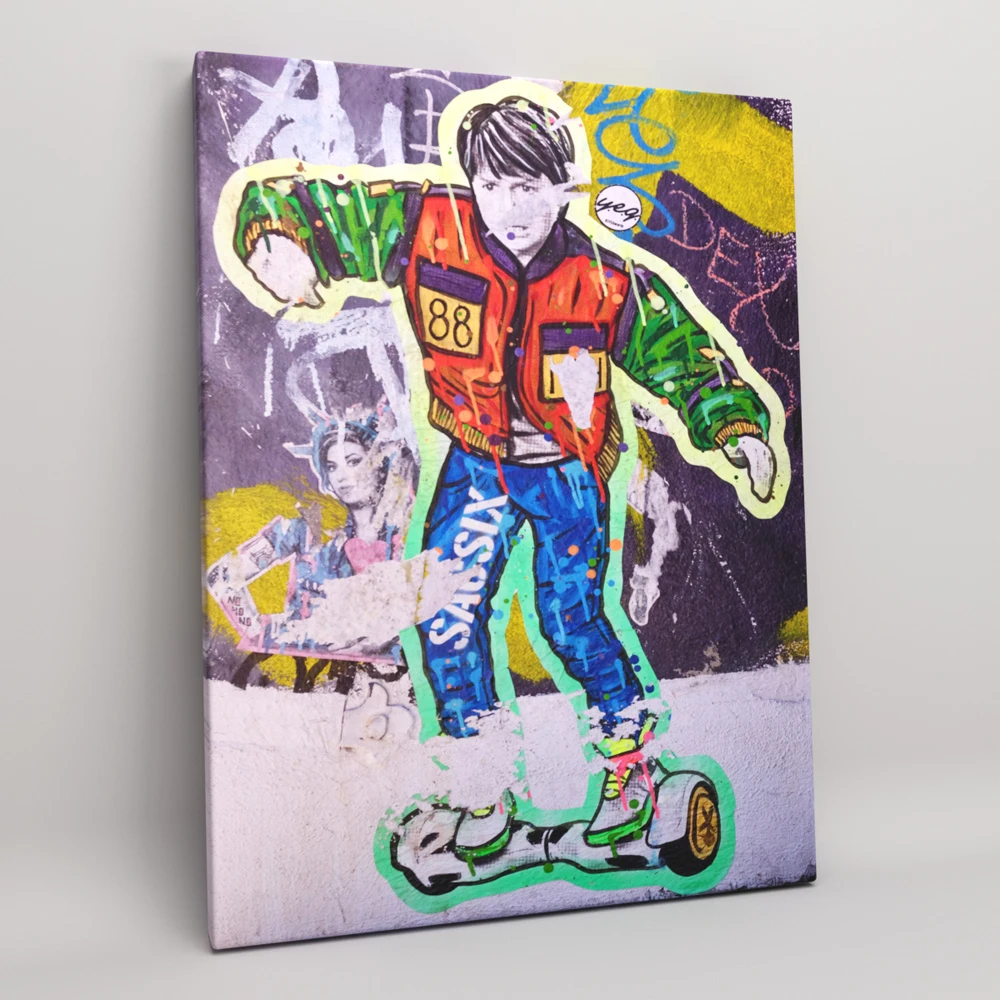 Постер на холсте декор для дома картина интерьера &quotМарти Макфлай-граффити&quot