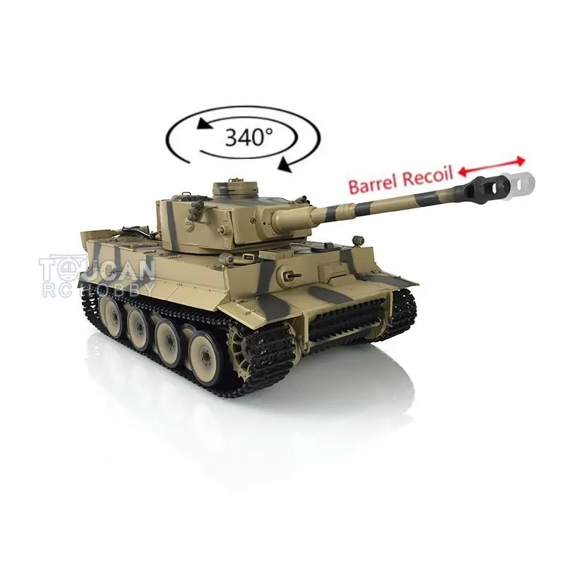 

HENG LONG 2.4Ghz 1/16 TK7.0 Plastic German Tiger I RTR RC Tank 3818 Barrel Recoil TH19099-SMT4
