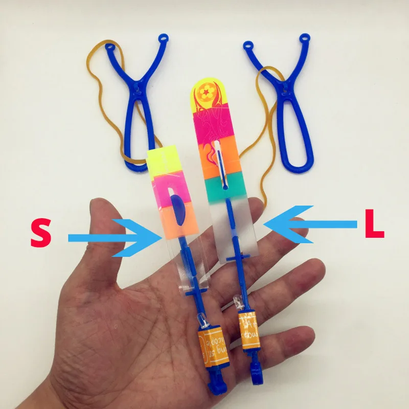 3 шт./лот бамбуковая Стрекоза со светом стрельба ракета Летающий парашют небо НЛО