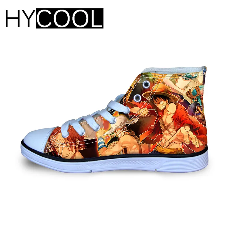 

HYCOOL/Лидер продаж; Детские кроссовки; аниме; цельная парусиновая обувь с 3D принтом для мальчиков; спортивная обувь на шнуровке для девочек; де...
