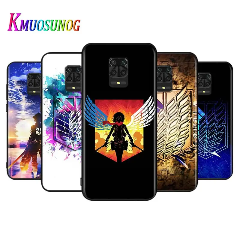 

Anime Attack On Titan For Xiaomi Redmi Note 9 9S Max 8T 8 7 6 5 Pro 5A 4X 4 Silicone Soft Phone Case Bright Black Cover
