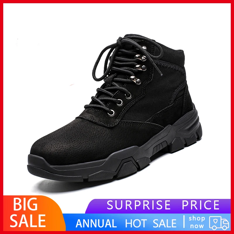 Повседневные кожаные мужские зимние ботинки супер теплые плюшевые меховые