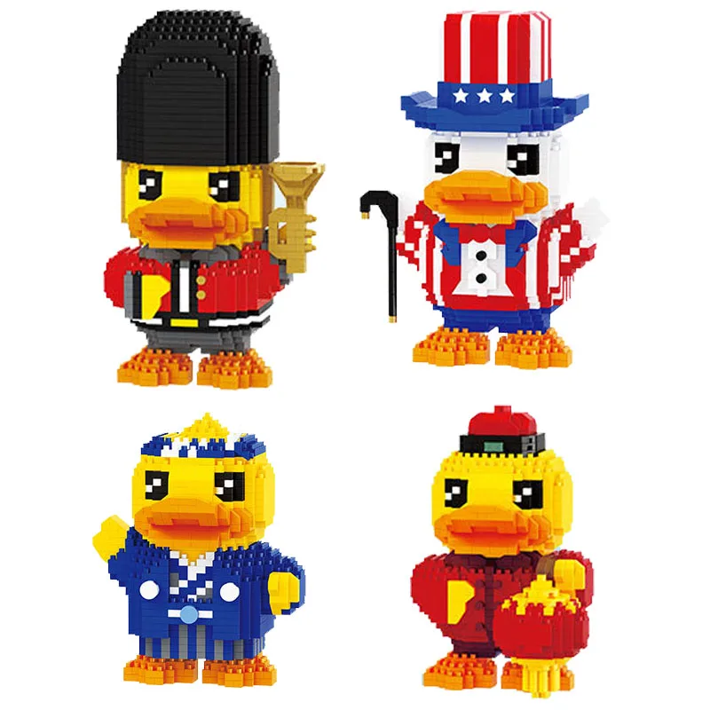 

Lovely animal brick cartoon International duckbill micro diamond block b.duck America japan England china figure nanobrick toy